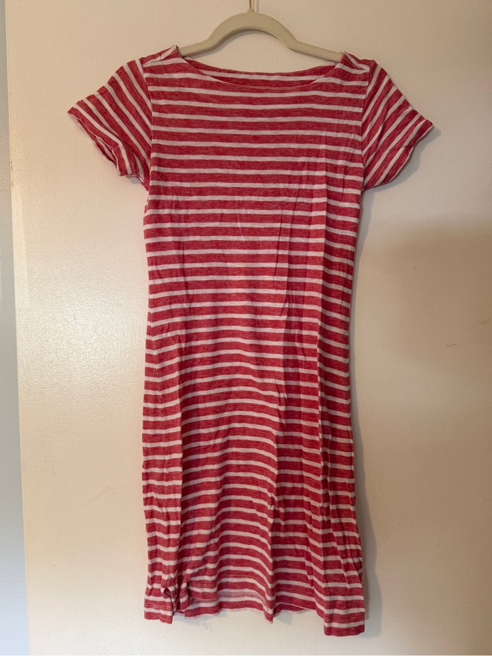 Vineyard Vines Red and White Striped T-Shirt Dress, Size XXS